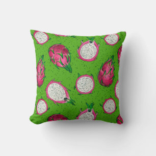 Coussin Fruit rouge dragon vert