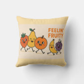 Coussin Fruité Feelin - Belle illustration de fruits march (Verso)