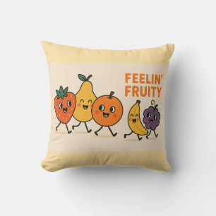 Coussin Fruité Feelin - Belle illustration de fruits march