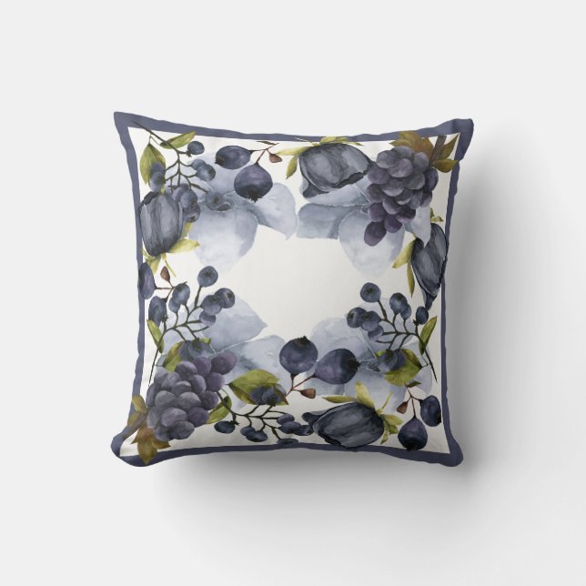 Coussin Fruits bleus dans le cadre lancer l'oreiller (Recto)