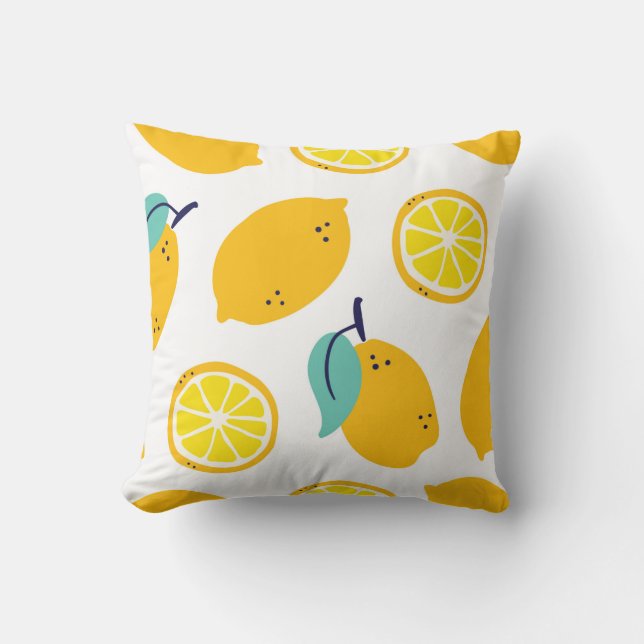 Coussin Fruits citrons sans couture motif (Recto)