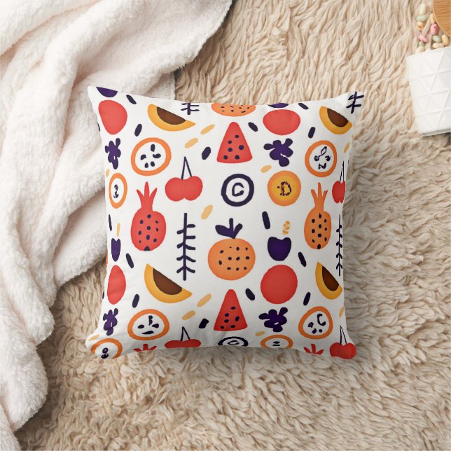 Coussin Fruits colorés Art Motif (Couverture)