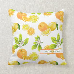Coussin Fruits d'agrumes Oranges et citrons Patten
