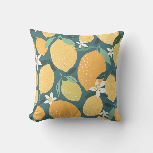 Coussin Fruits de citron sans soudure motif (Recto)