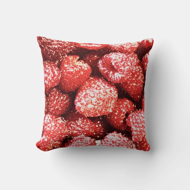 Coussin "Fruits de framboises" jolie photo. Commandez dès  (Recto)