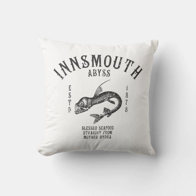 Coussin Fruits de mer d'Innsmouth Poisson profond Viperfis (Recto)