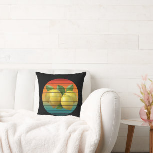 Coussin Fruits de raisin vintage nourriture vegan sain