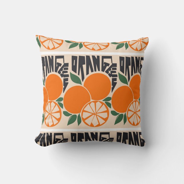Coussin Fruits d'Oranges (Recto)