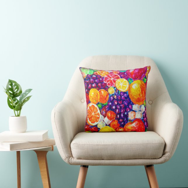 Coussin "Fruits frais Motif" Cute Art. Acheter Maintenant (Chaise)