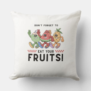 Coussin Fruits Groovy Verts et Orange
