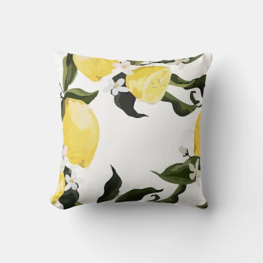 Coussin Fruits Motifs au citron (Recto)