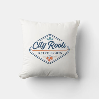 Coussin Fruits Rétro de l'Agriculture Urbaine City Roots