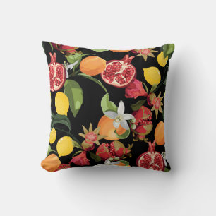 Coussin Fruits tropicaux : Exotique Arrière - plan sans jo