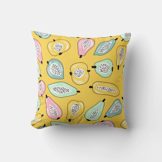 Coussin Fruits tropicaux : Motif d'impression dynamique (Recto)