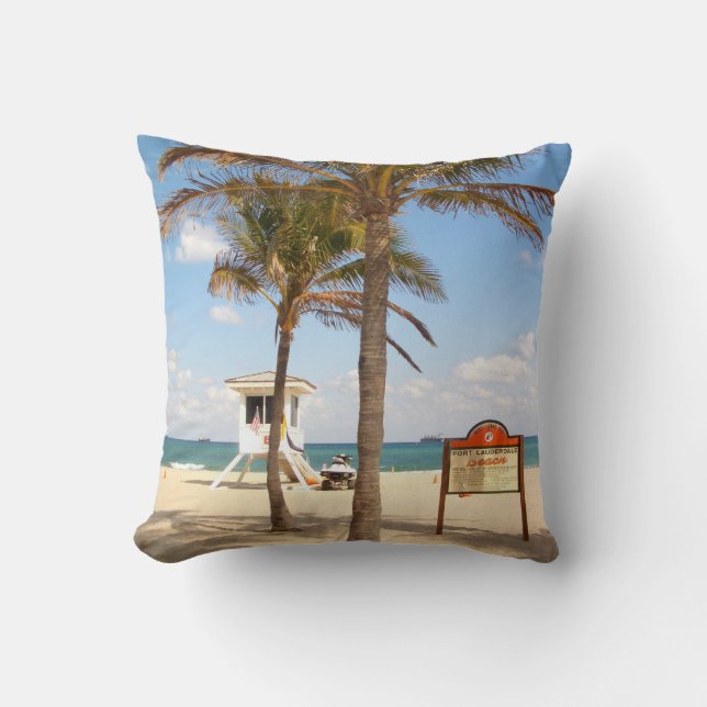 Coussin Ft Lauderdale Florida Beach - Lifeguard (Recto)