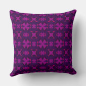 Coussin Fuchsia Geotech: A Vibrant Abstract Geometric Text (Verso)