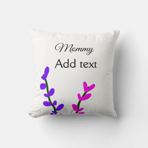 Coussin Fuchsia lavande violet cadeau de fête des mères