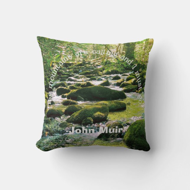 Coussin Fumée - John Muir Citation (Recto)