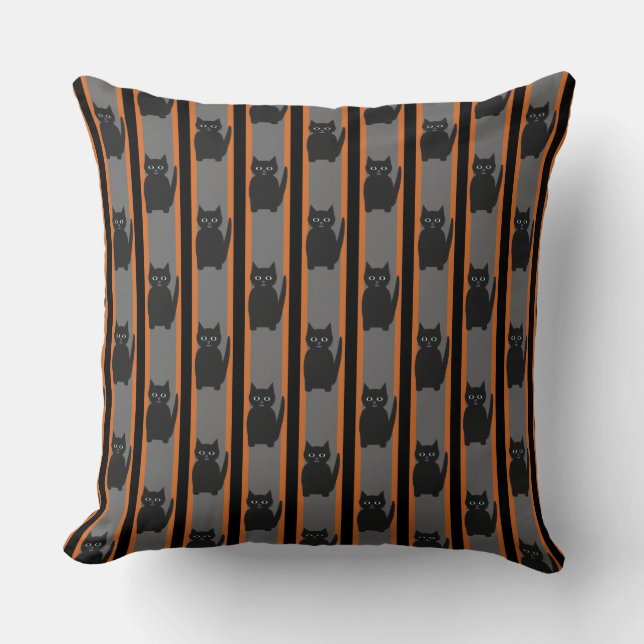 Coussin Fun and Fun Halloween Chats noirs (Recto)