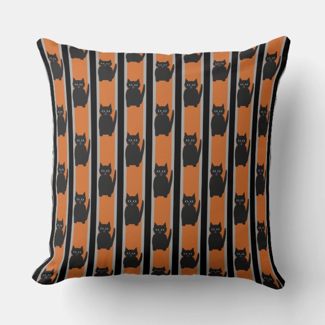 Coussin Fun and Fun Halloween Chats noirs (Recto)