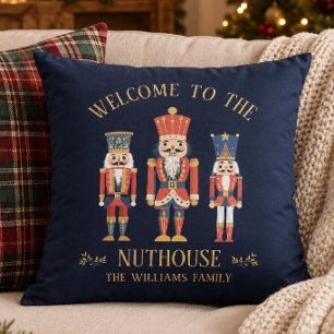 Coussin Fun Bienvenue à Nuthouse Nutcracker Noël