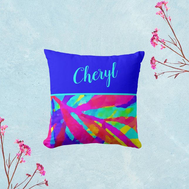 Coussin Fun Bright Coloré Moderne Personnalisé (Créateur téléchargé)