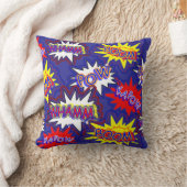 Coussin Fun Bright Comic Book Exclamations Pow Boom Kapow (Couverture)