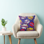 Coussin Fun Bright Comic Book Exclamations Pow Boom Kapow (Chaise)