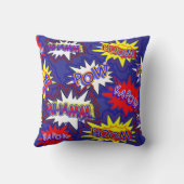 Coussin Fun Bright Comic Book Exclamations Pow Boom Kapow (Verso)