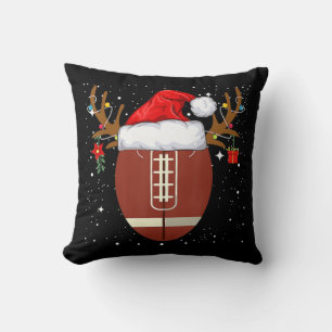 Coussin Fun Christmas Football Ball Santa Hat Reindeer Xma