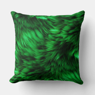 Coussin Fun Green faux monstre texture fourrure