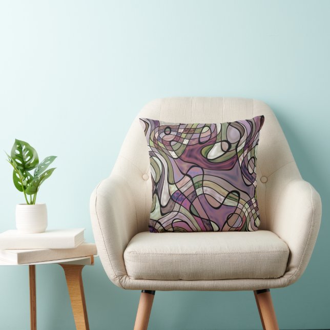 Coussin Fun Hip violet violet noir Mosaic Art Motif (Chaise)