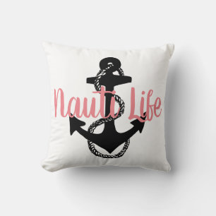 Coussin fun nautique NAUTI LIFE avec ancre
