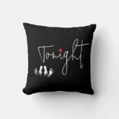 Coussin Fun Pillow Talk Ce Soir Pas Ce Soir Noir Blanc (Recto)