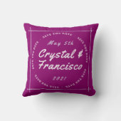 Coussin Fun Purple Enregistrer La Date (Verso)