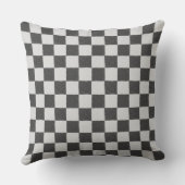 Coussin Fun Retro Checkerboard Motif noir et blanc (Verso)