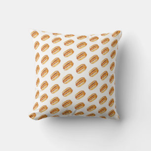 Coussin Fun Watercolor Hot Dog Motif