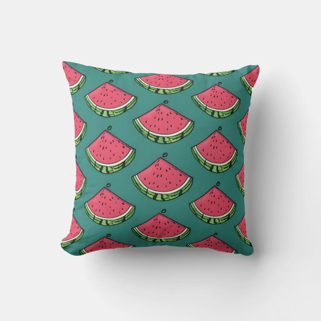 Coussin Fun Watermelon tranche Motif Jeu d'oreiller (Recto)