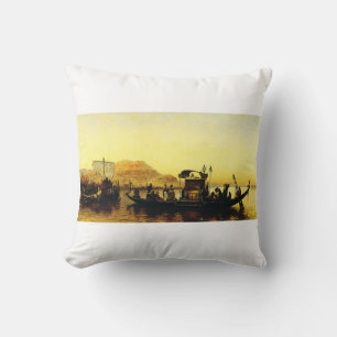 Coussin Funérailles d'une maman sur le Nil par Frederick A