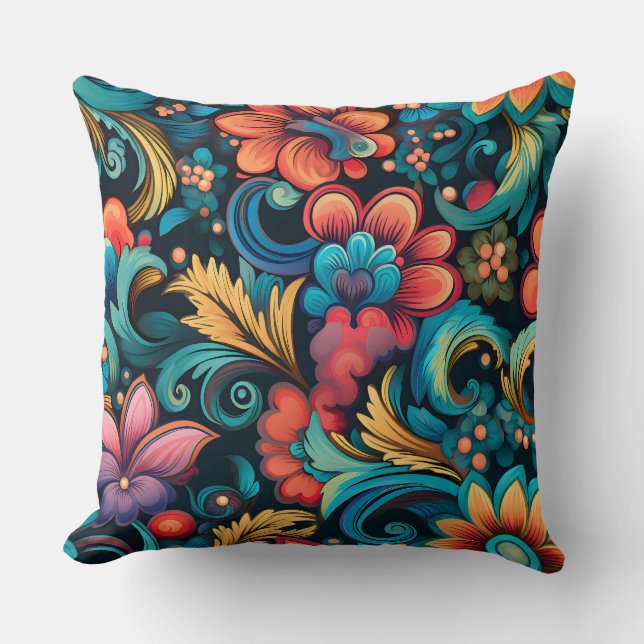 Coussin Funkadelic floral (Recto)