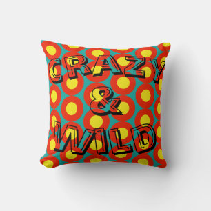 Coussin Funky Bright Happy Circles Crazy & Wild Cushion