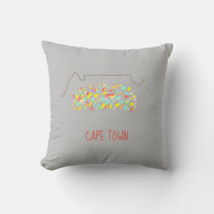 Coussin Funky Cape Town ZA Table Mountain Coloré