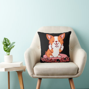 Coussin Funky Corgi Chien moyen Dog Extraire ceci
