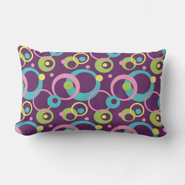 Coussin Funky Purple Circles (Recto)