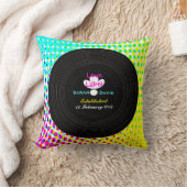 Coussin Funky Retro Vinyl Record Thème Mariage Cadeau (Couverture)