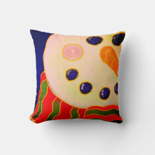 Coussin Funky Snowman Art de Noël Abstrait