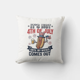 Coussin Funny 4th Of July Hot Dog Vintage Patriotic Shirt_