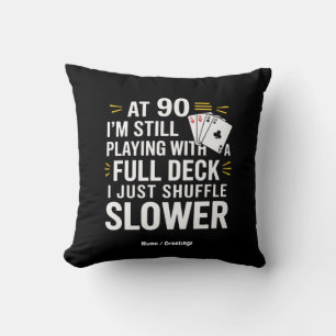 Coussin Funny 90e Anniversaire Cartes Cadeaux Plein pont d