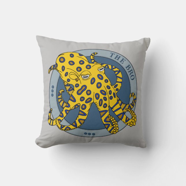 Coussin Funny Australian Blue Ringed Octopus (Recto)