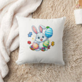 Coussin Funny Autism Awareness Puzzle Easter Bunny Eggs Ki (Couverture)